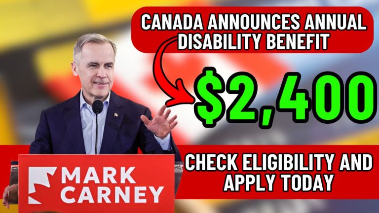 Canada Announces $2,400 Annual Disability Benefit – Check Eligibility and Apply Today