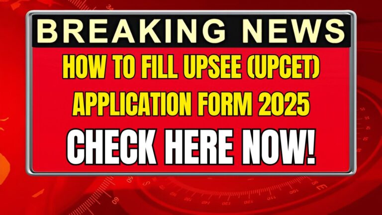 How to Fill UPSEE (UPCET) Application Form 2025